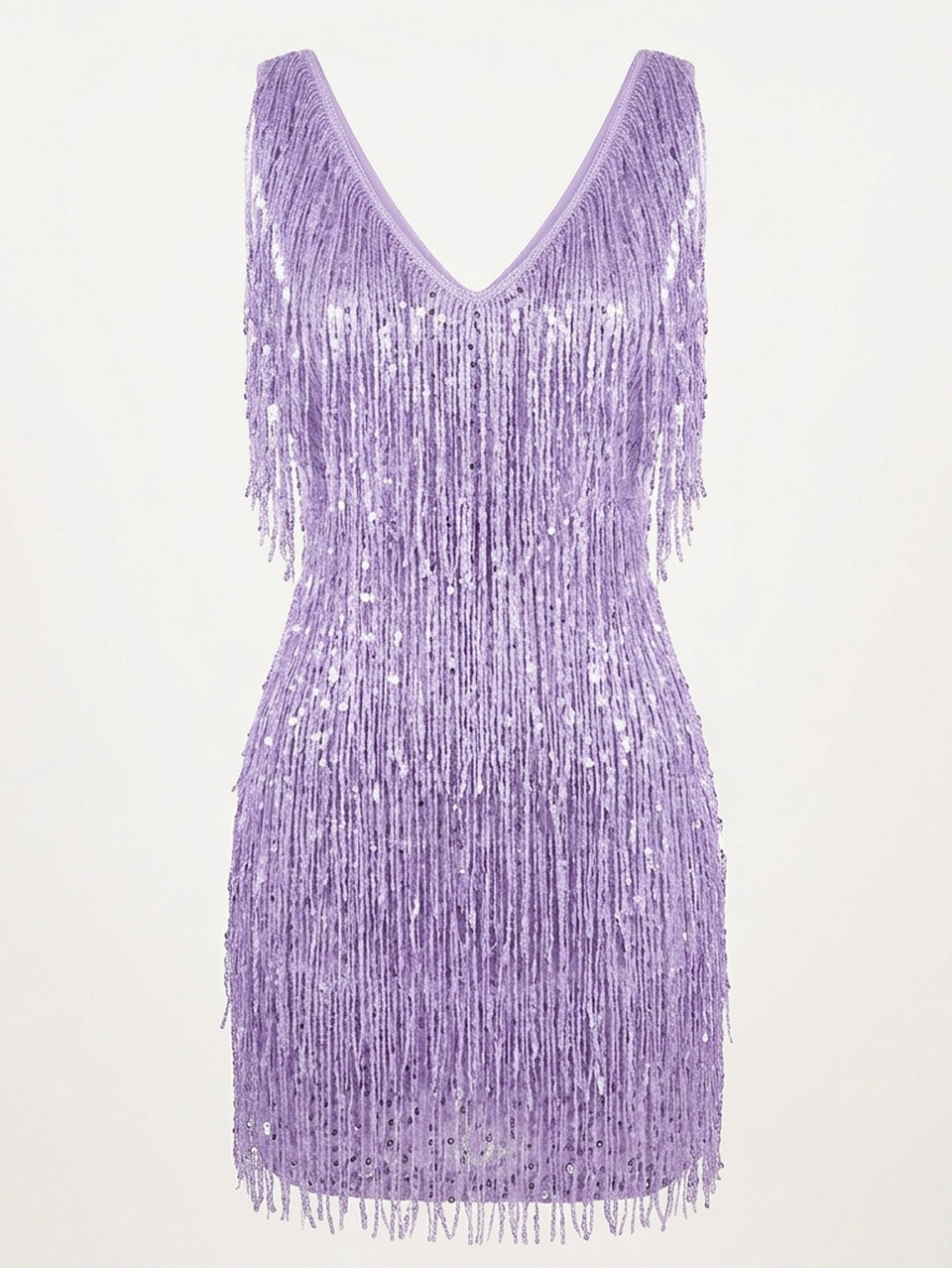 Sequin Fringe Mini Party Dress - studio