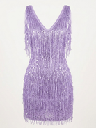 Sequin Fringe Mini Party Dress - studio