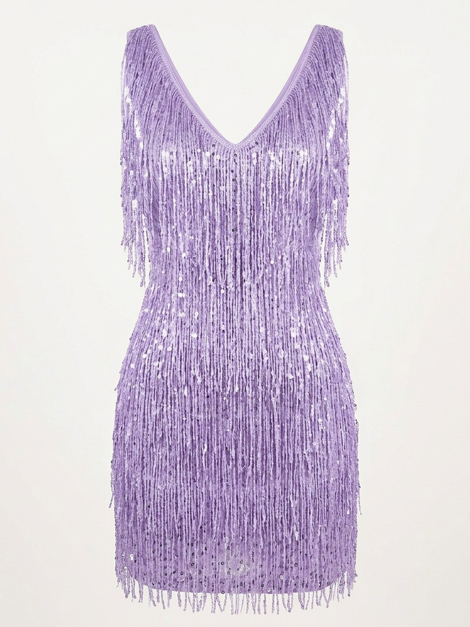 Sequin Fringe Mini Party Dress - studio